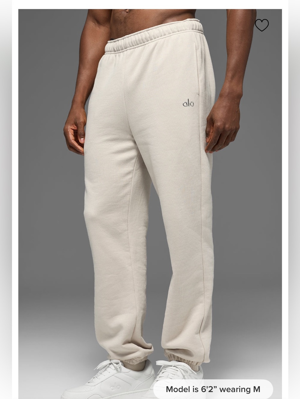 ALO Yoga Accolade Sweatpant - Bone Men’s Cream Fleece Joggers